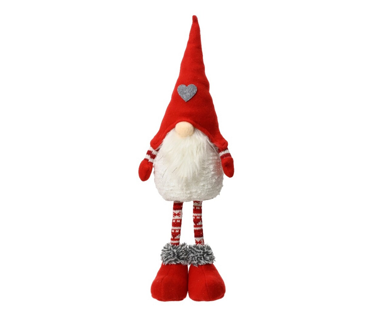 Decoratiune Gnome w red hat w heart, Decoris, 14x12x50 cm, poliester, multicolor - imagine 3